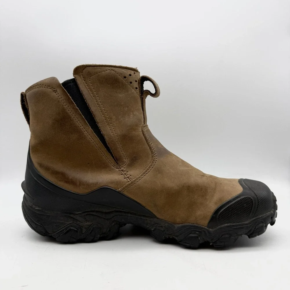 Oboz Men's Waterproof Insulated Slip-On Leather Chelsea Boots Brown/Black 9